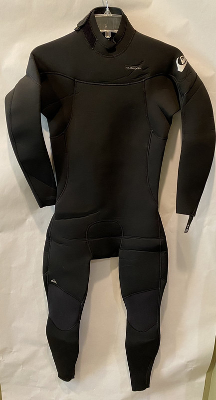 QUIKSILVER EQYW103123 KVD0-BLACK MENS 4/3 SESSIONS BACK ZIP WETSUIT SIZE S