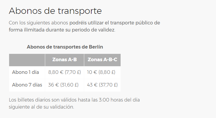 Transporte en Berlín: Tarifas y abonos - Forum Germany, Austria, Switzerland