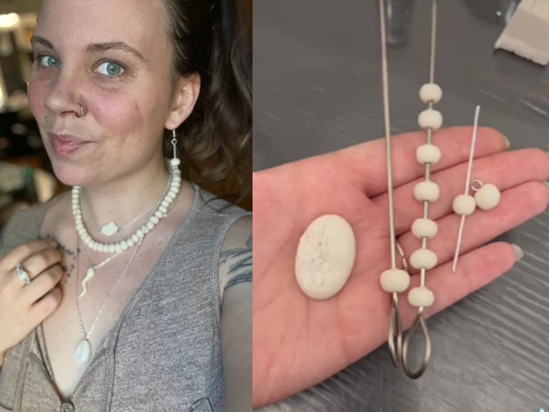 Emprendedora viraliza su joyería hecha son semen