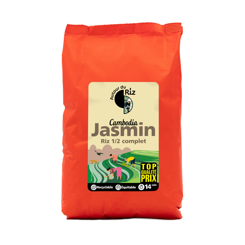Riz Jasmin 1/2 complet Commerce équitable, Autour du Riz, 2kg