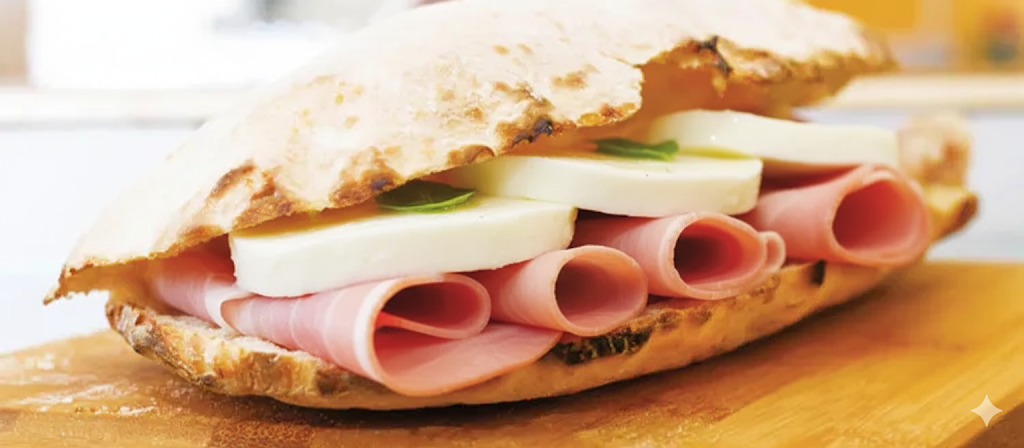 Paposcia cotto mozzarella
