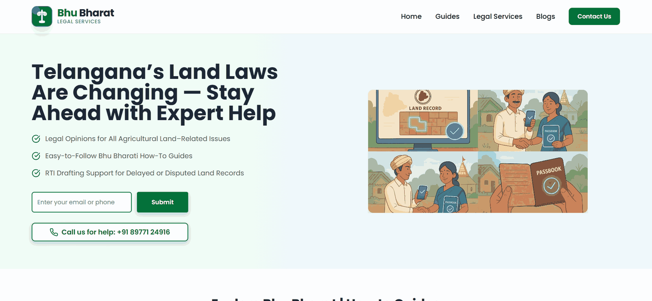 Bhubharat – Telangana land laws help