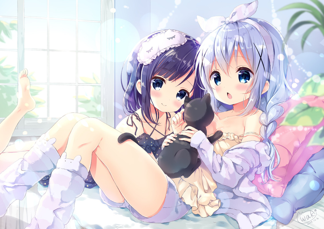 fuiba-fuyu-and-kafuu-chino-gochuumon-wa-usagi-desu-ka-drawn-by