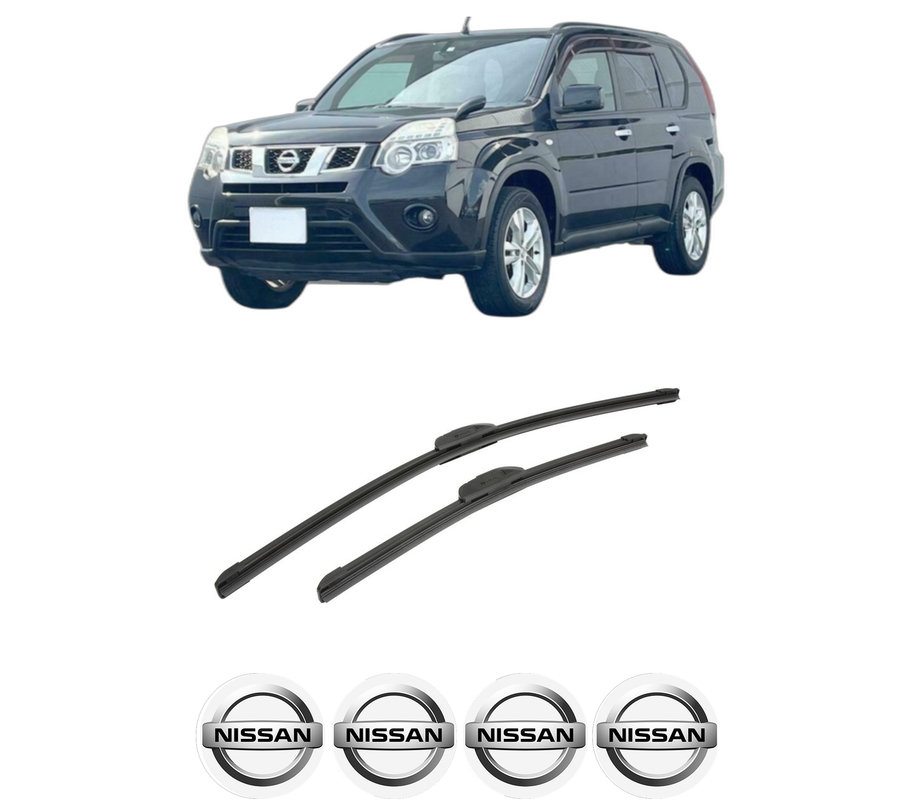 Set stergatoare auto NISSAN X-TRAIL VAN (T31) din 2011-2014, pentru parbriz auto, 2 bucati, Bosch Aerotwin Retrofit, din cauciuc siliconat rezistent, 4 Stickere Auto NISSAN