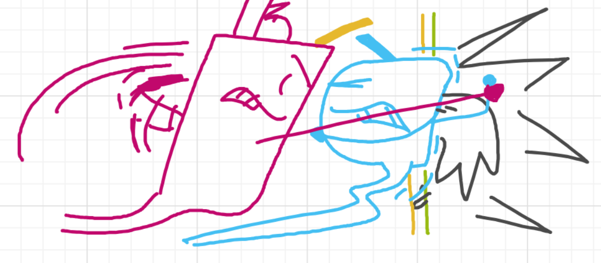 A panel from A Murder On The, episode six of the Board Boards object show by Furretwalk/WalkingFurret.