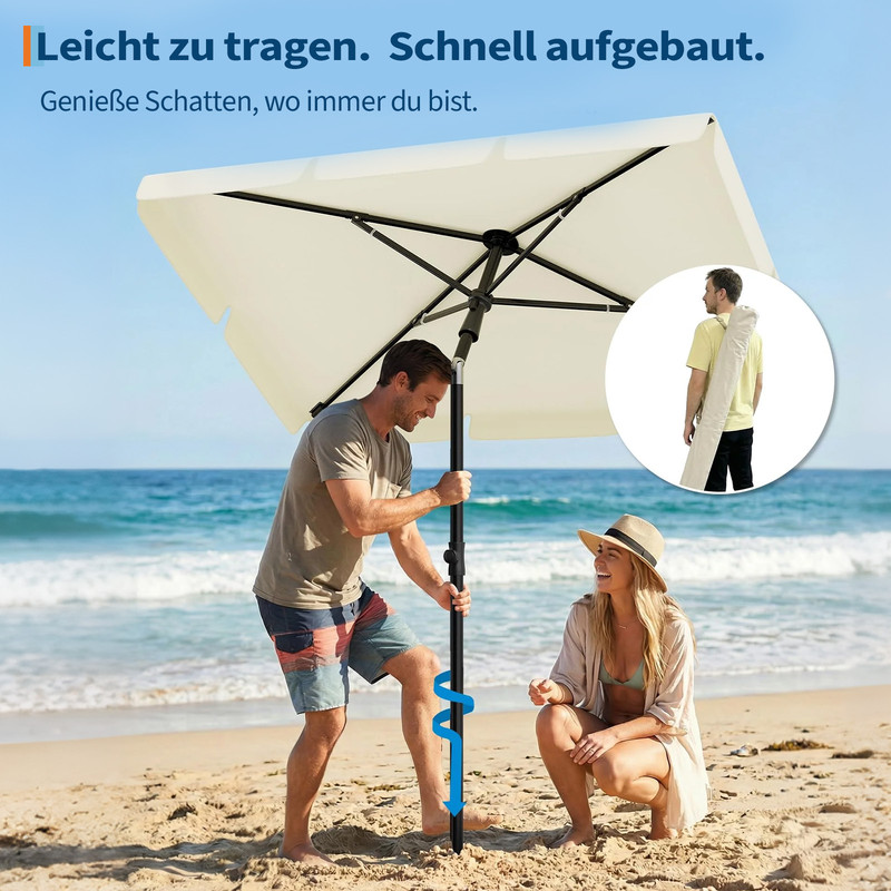 Höhenverstellbarer Balkonschirm