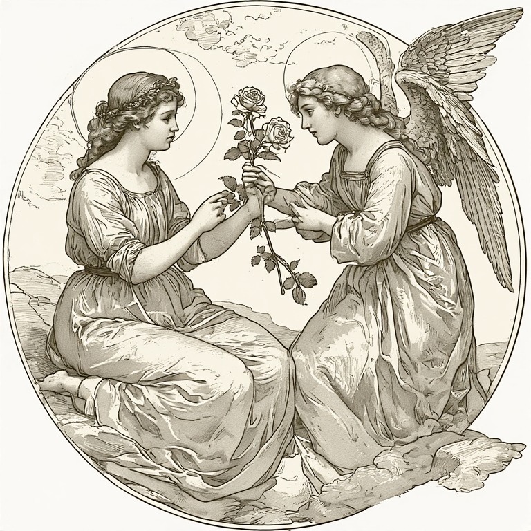 Maria-holdind-rose-and-Angel-A-(18)