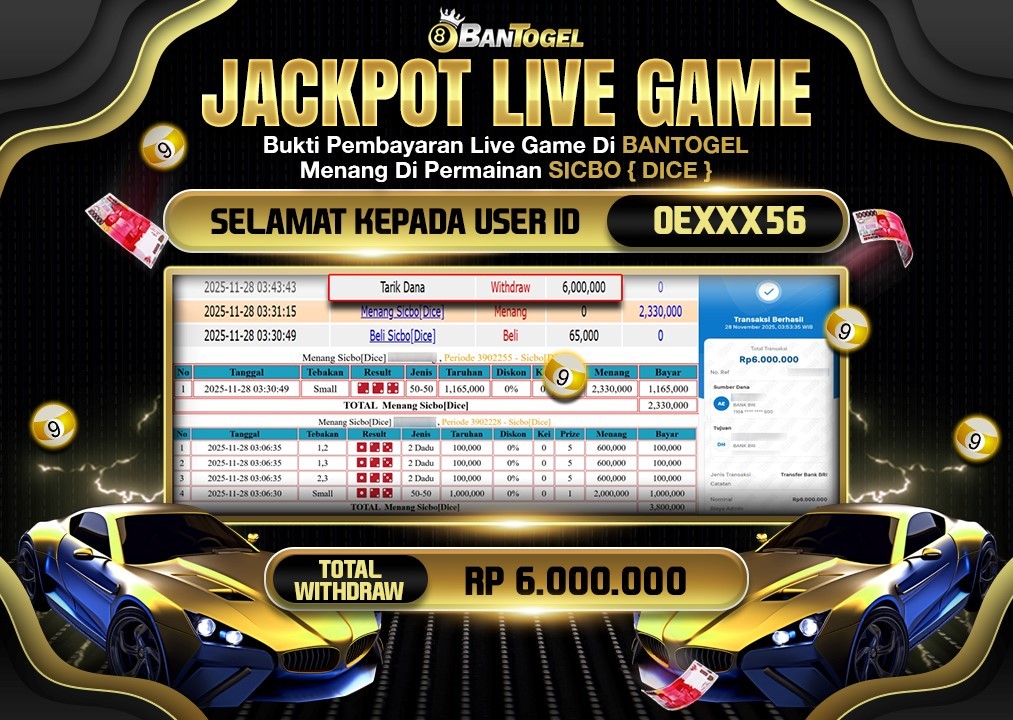 BUKTI JACKPOT LUNAS BANTOGEL