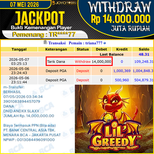 jackpot-permainan-slot-playtech-lil-greedy-wd-14000000--dibayar-lunas-di-joyotogel