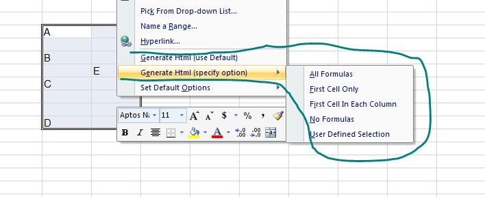 Old addin right click spreadsheet range
