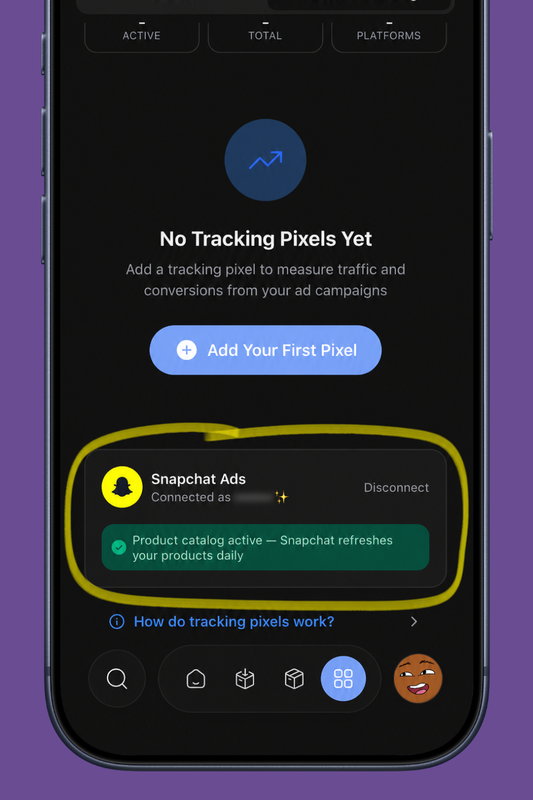 Snapchat ads tracking