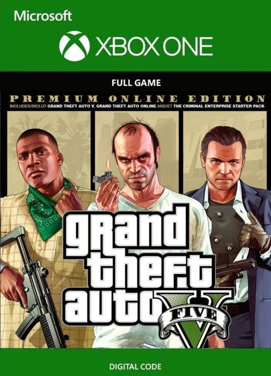 ENEBA | Grand Theft Auto V: Premium Online Edition versión X One. $131 pesos + impuestos. ARG+VPN. 
