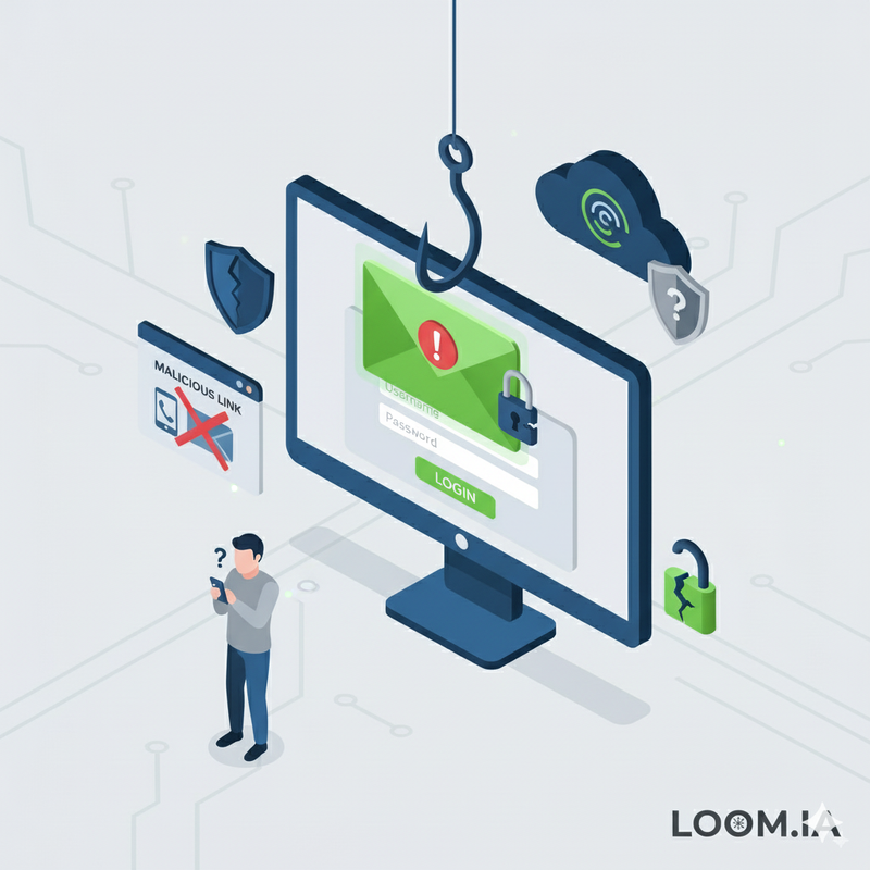 Ilustración de una red y un candado