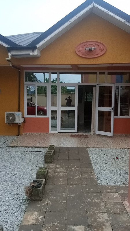 Interior hallway and entrance in 1-bedroom furnished apartment Ola Estate Cape Coast