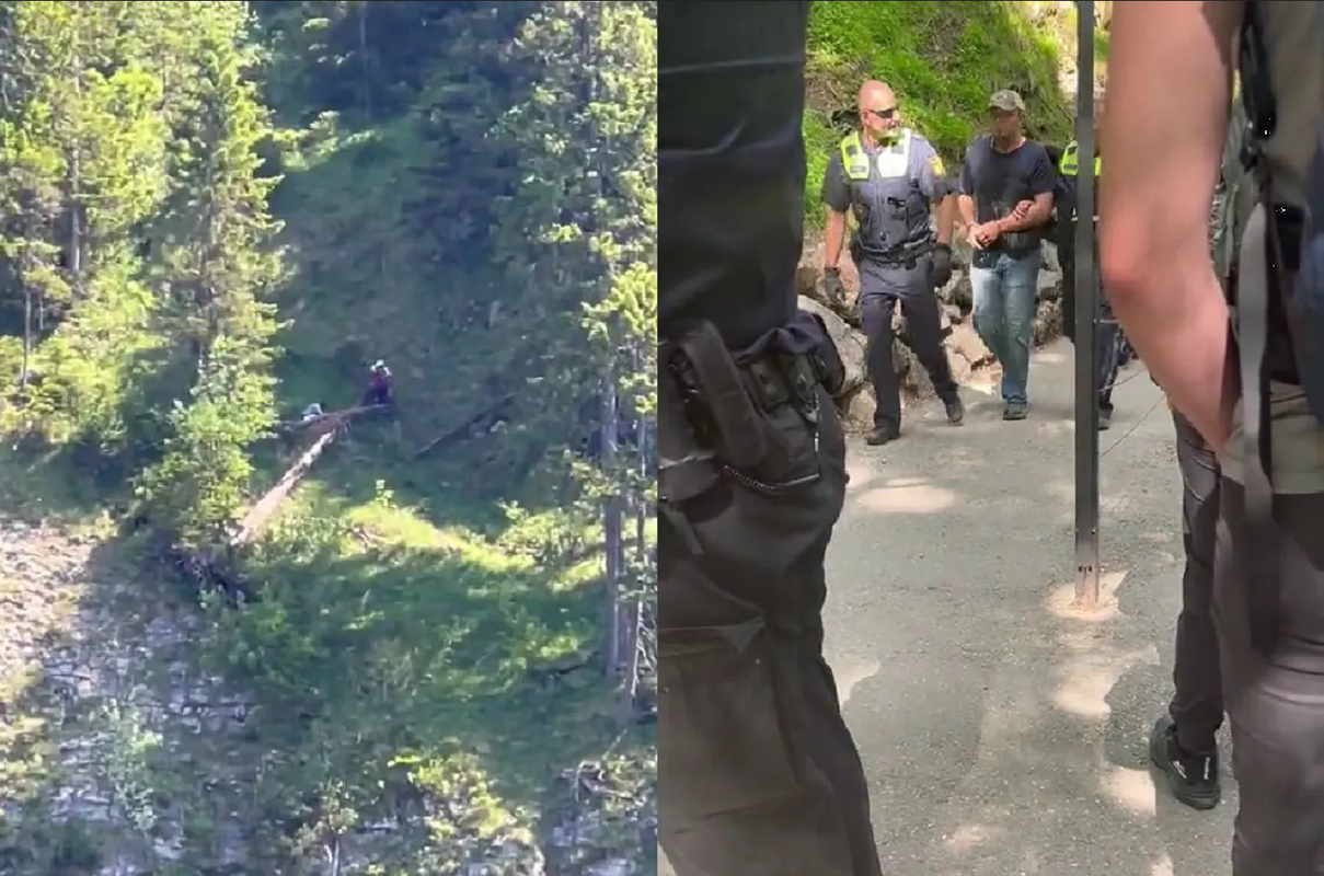 Mujer cae de un precipicio en Alemania, hombre intentó cometer violación: video