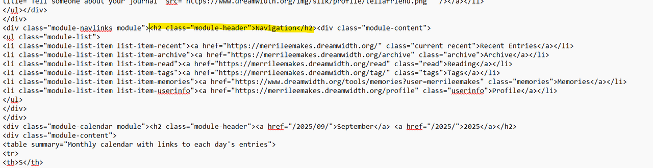 Screenshot of CSS