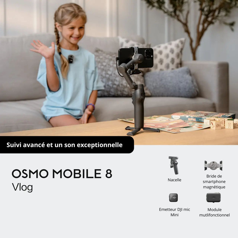 OSMO MOBILE 8 (dji mic mini noir absolue)
