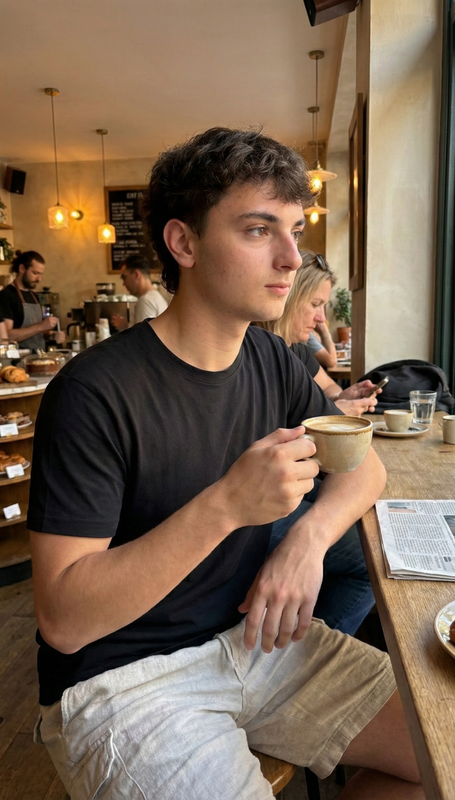 Remera en el caf&eacute;