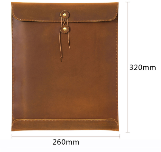 Black Premium Genuine Top Grain Leather A4 Document Folder - Vintage Handcrafted Portfolio Bag & File Organizer for Business and Office