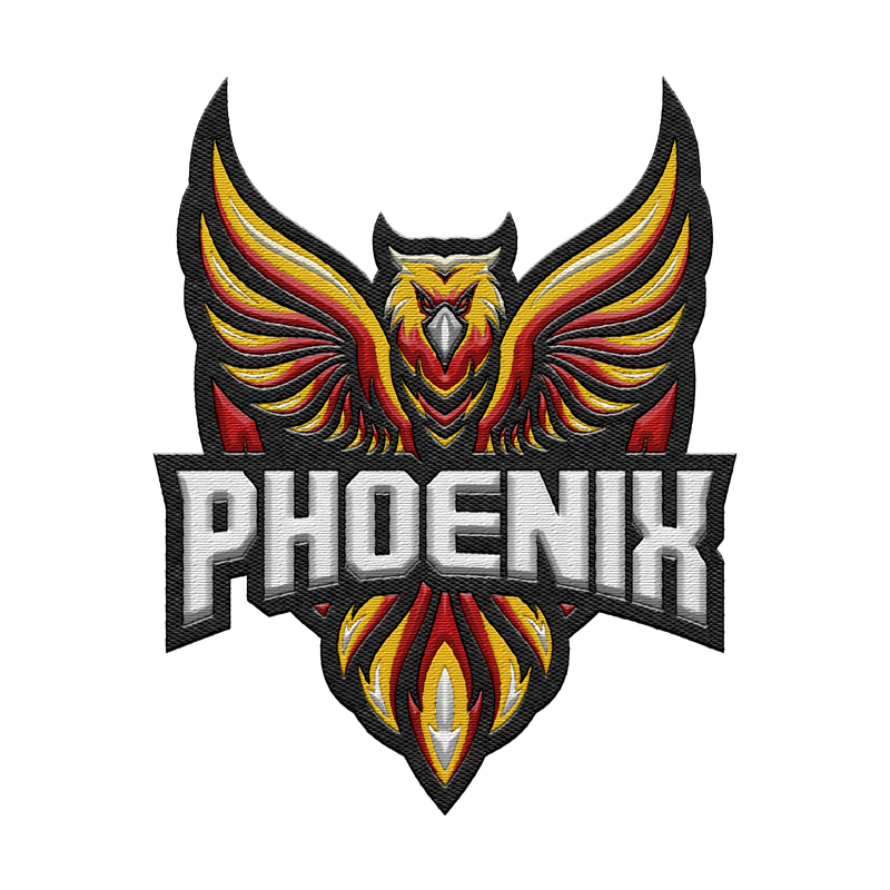 Chicago Phoenix Embroidery Logo - VHL.com Graphics - Victory Hockey League