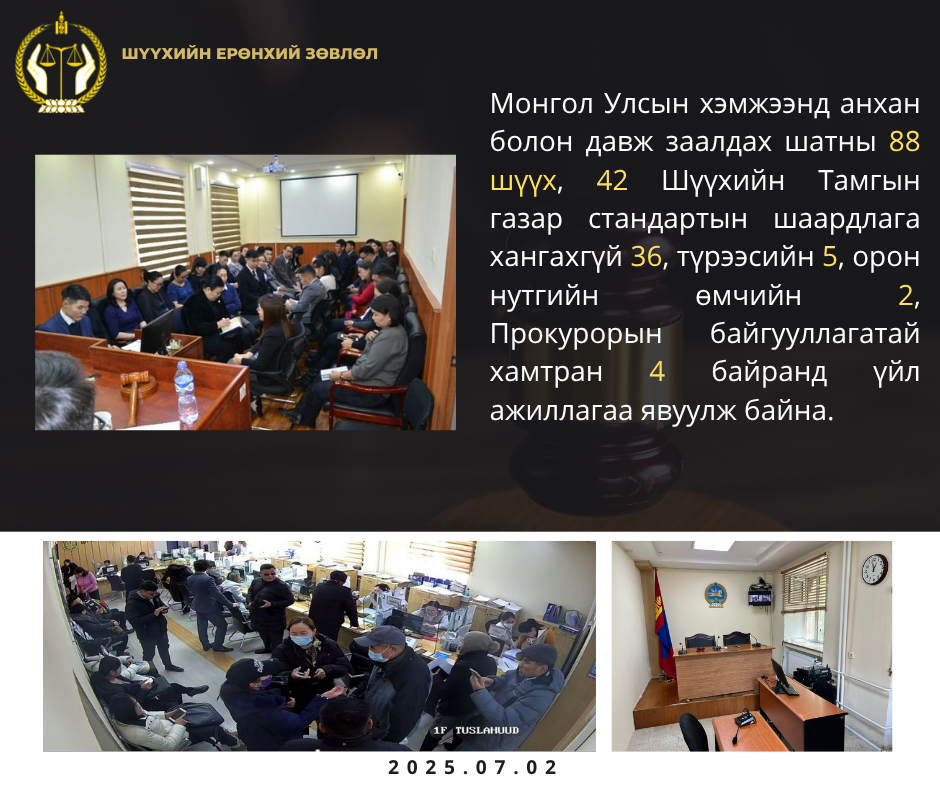 Шүүхүүд стандартын бус түрээсийн, орон нутгийн өмчийн байранд үйл ажиллагаагаа явуулж байна 
