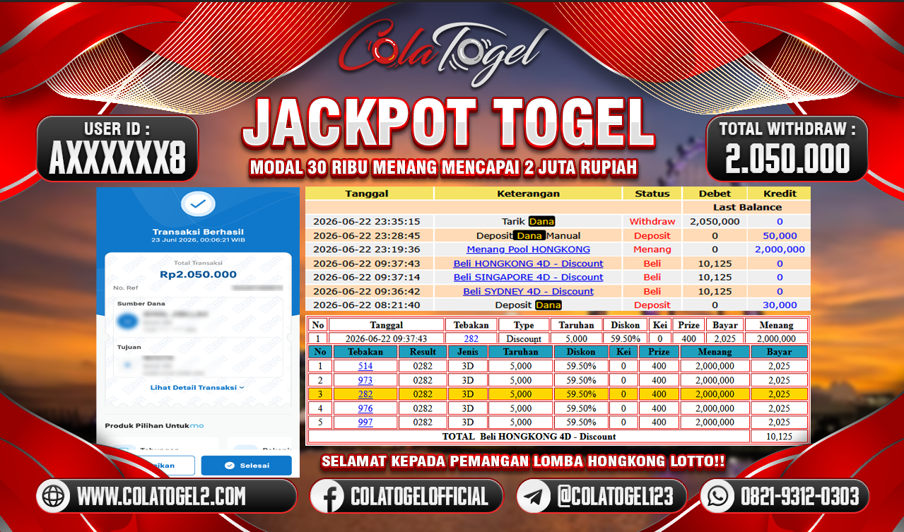 JACKPOT HONGKONG LOTTO!!