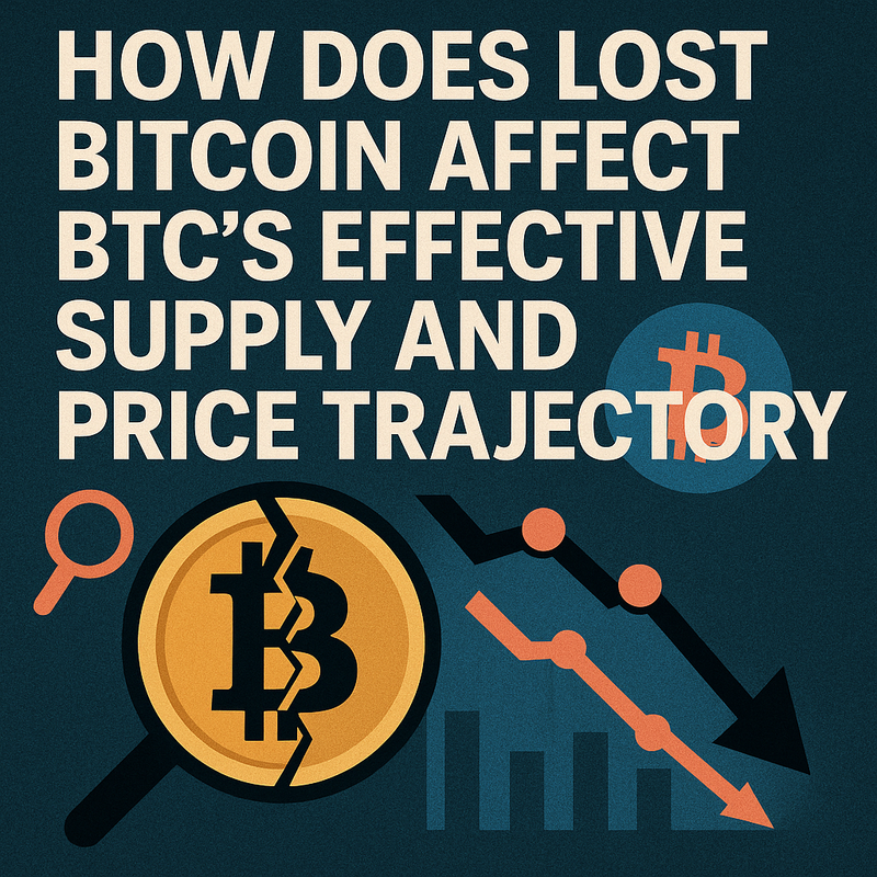 How does lost Bitcoin affect BTC's effective supply and price trajectory