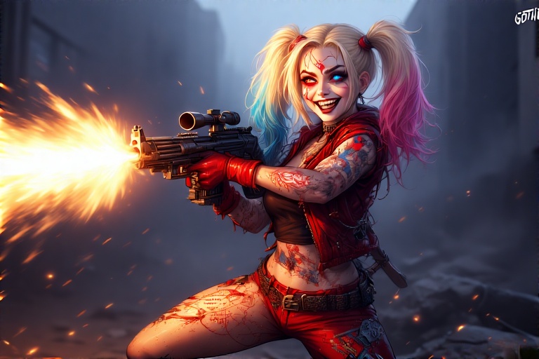 Playful-action-pose-Harley-Qui-9