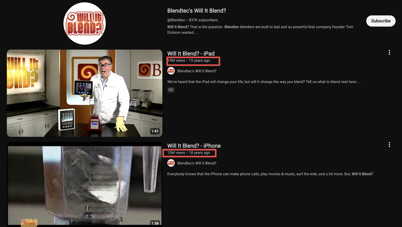 Blendtec's "Will It Blend?" Series