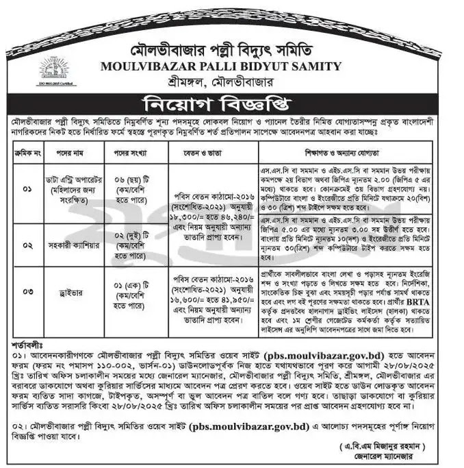 Bangladesh Rural Electrification Board BREB Job Circular 2025