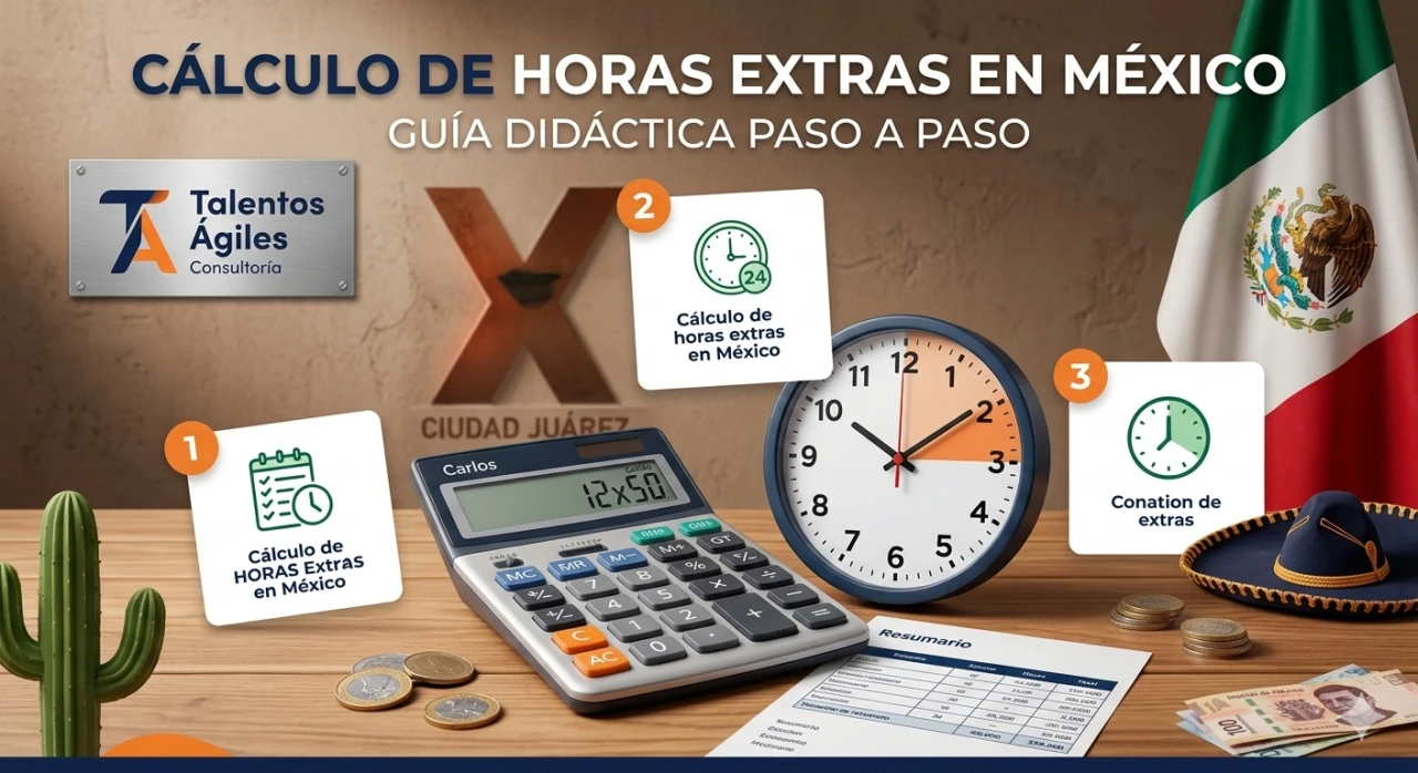 Banner: Cálculo de Horas Extras en México - Guía Didáctica Paso a Paso