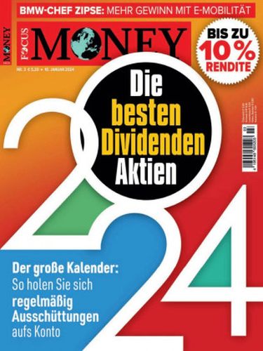 Cover: Focus Money Finanzmagazin No 03 vom 11  Januar 2024