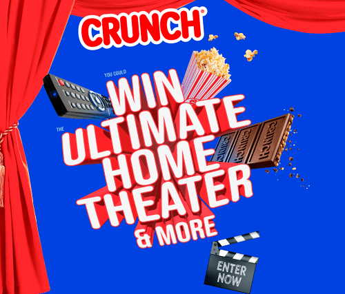 Win Big with the Crunch Movie Night Sweepstakes & Instant Win Game! (Over 3,000 Winners!) Win Big with the Crunch Movie Night Sweepstakes & Instant Win Game! (Over 3,000 Winners!)