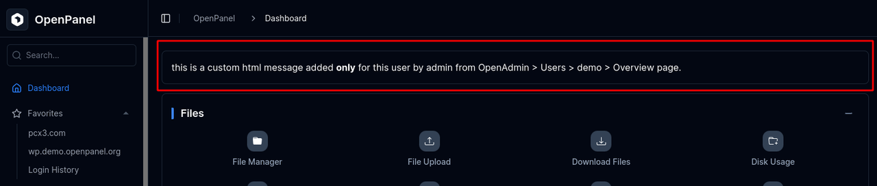 example message
