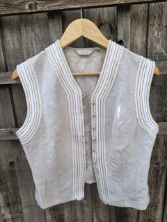Cream waistcoat with embroidery- Adult 12