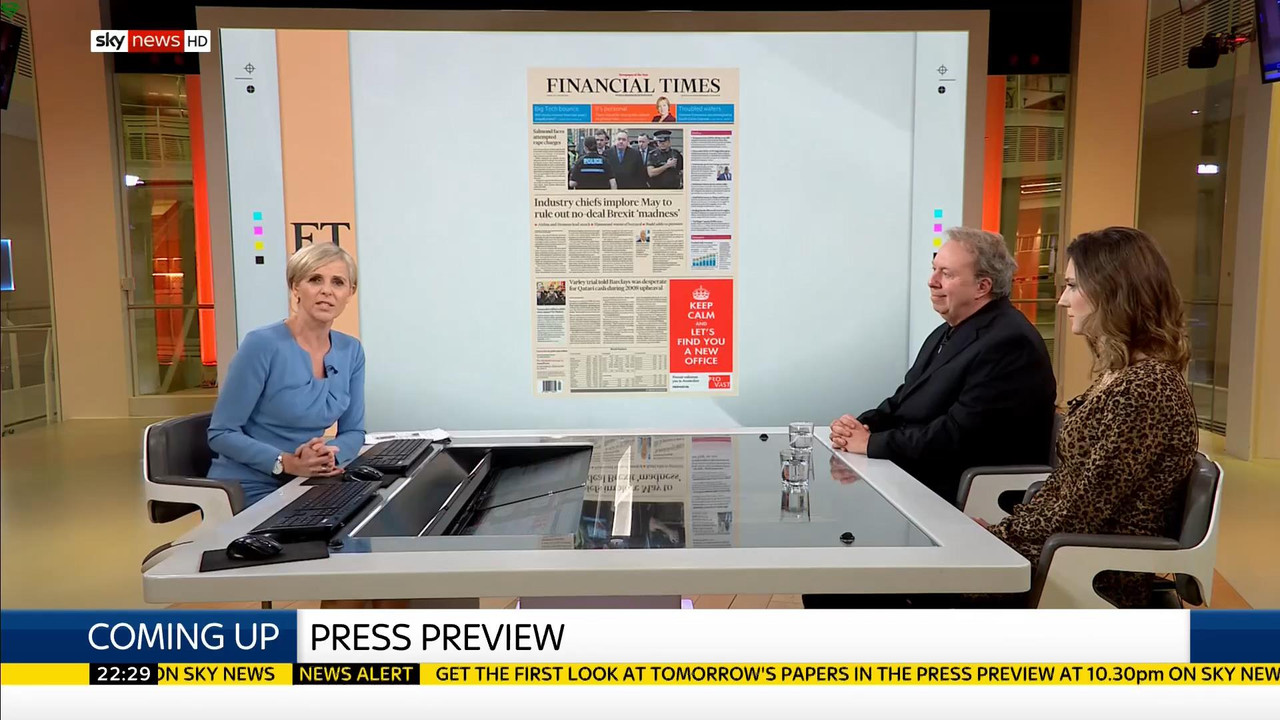 24 January - 22.00.00 - Sky News At 10. Anna Botting with the ma