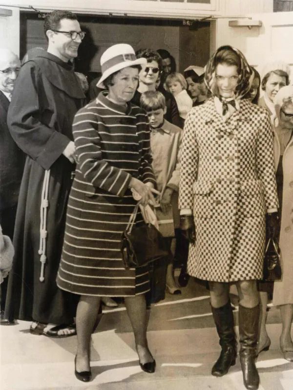 Jackie Kennedy leaving St. Augustine's Catholic Church, Thomasville