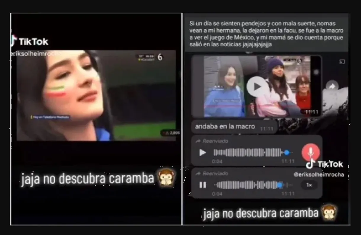 Se escapó para ver el partido de México, su madre la ve en televisión