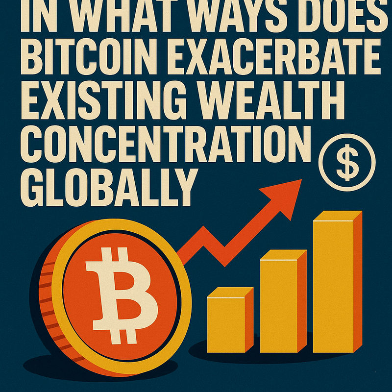 In what ways does Bitcoin exacerbate existing wealth concentration globally