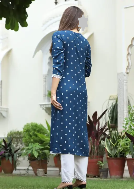 RAYON NECK EMROIDERY 3 PC SUIT FOR WOMAN FASHION Color 2 (R111)