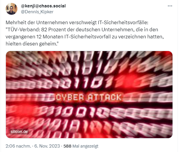 Cybervorfälle werden verschwiegen