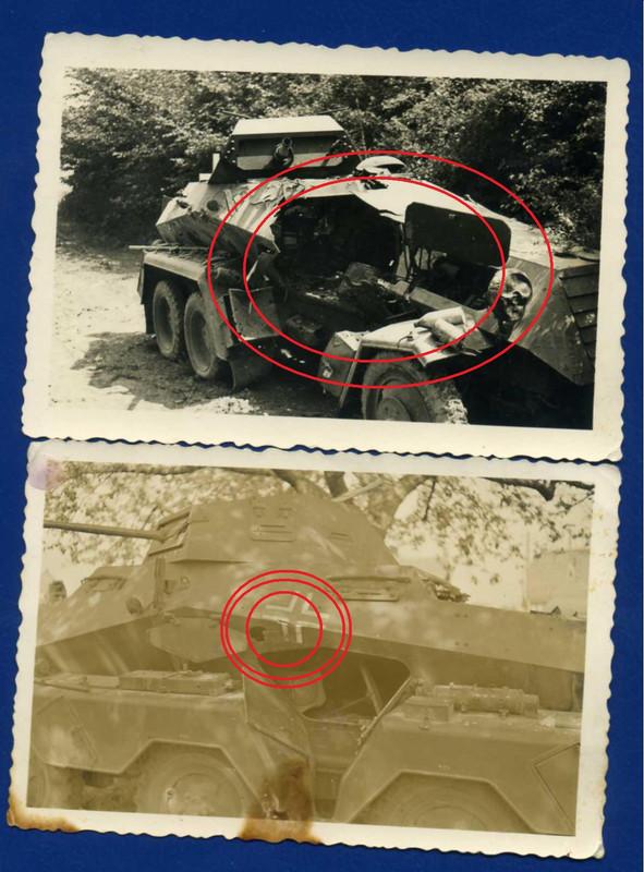 abgeschossene Panzerspähwagen Sd.Kfz. 231 (6-Rad