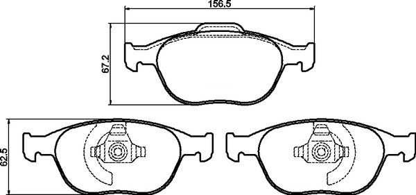 Ceramic Front Brake Pad Set Ceramic Front Brake Pad Set