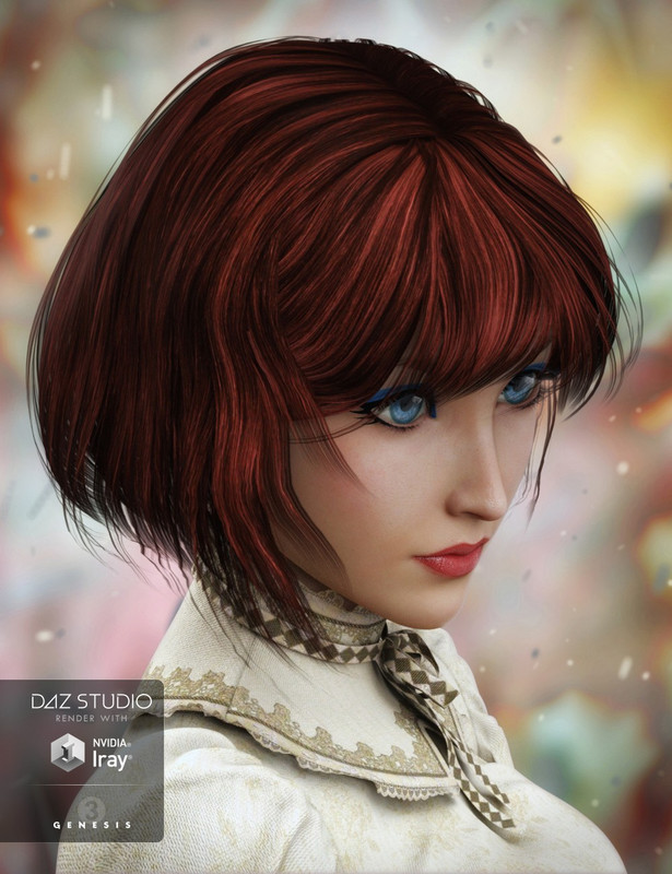 Razor-Cut Bob Hair for Genesis 3 Female(s)