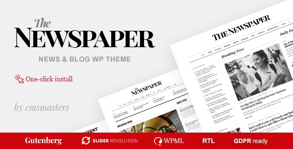 The Newspaper – News Magazine Editorial WordPress Theme