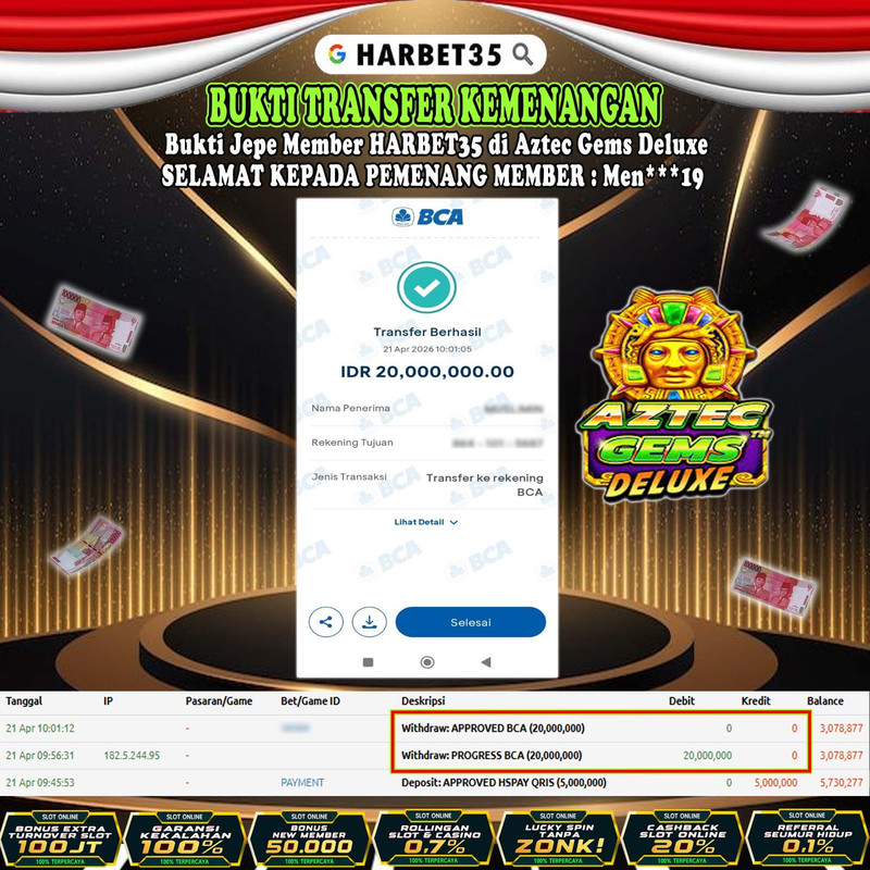 HARBET35 JEPE! Aztec Gems Deluxe Rp 20.000.000,- LUNAS!