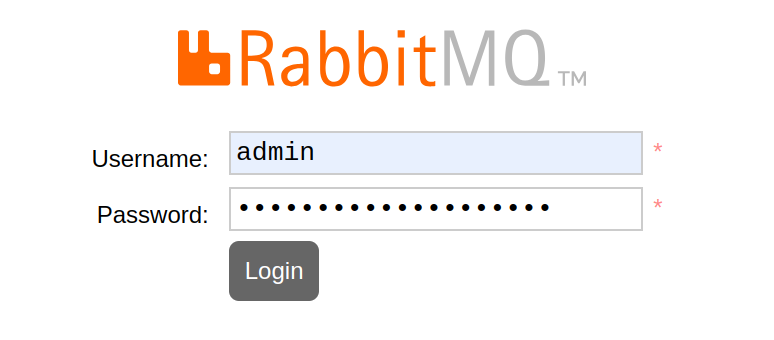 Web admin login page