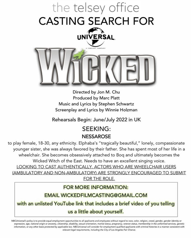 Universal's WICKED Film - News & Discussion Thread