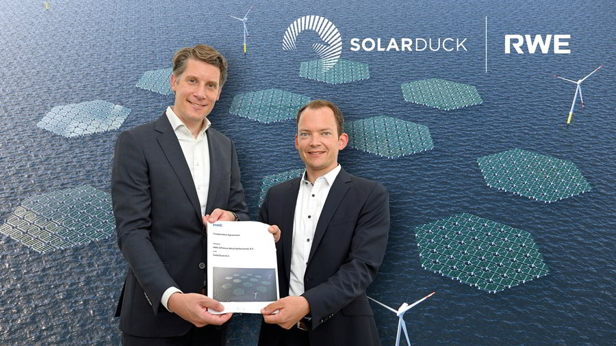 firma accordo Solar Duck RWE parco solare galleggiante