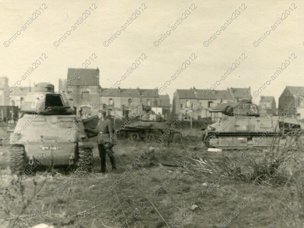 Foto, zerstörte Panzer, Somua S-35, Einsatz Dünk